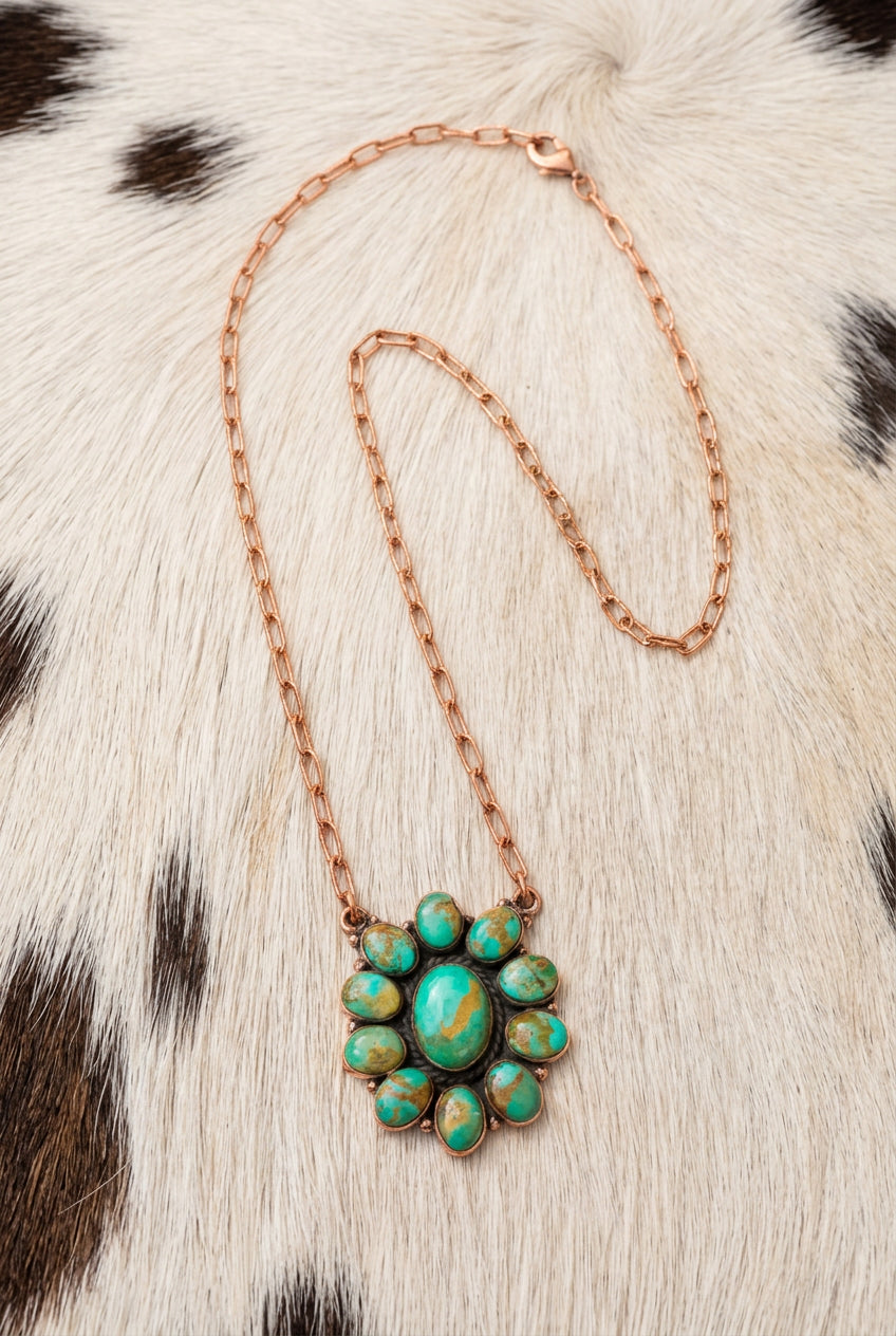 Sonoran and Copper Flower Necklace